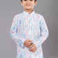 Kurta Pyjama Polyester White Digital Print Kids