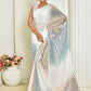 Contemporary Georgette White Embroidered Saree