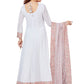 Salwar Suit Chanderi White Embroidered Salwar Kameez