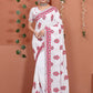 Contemporary Georgette White Embroidered Saree