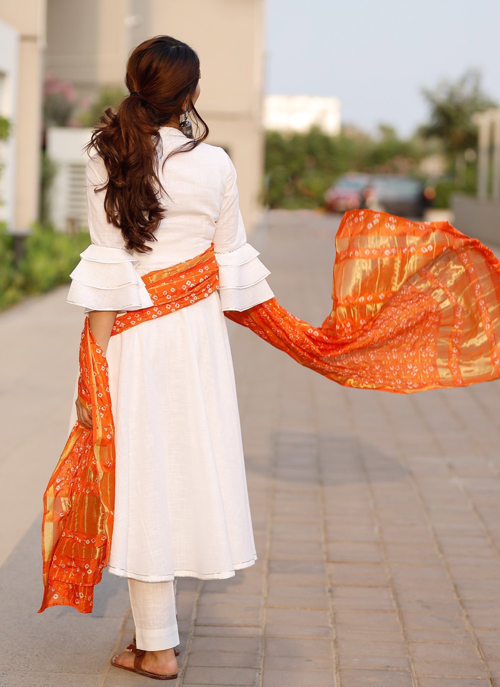 Pant Style Suit Cotton White Fancy Work Salwar Kameez