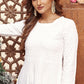 Gown Rayon White Chikankari Work Gown