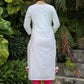 Salwar Suit Silk White Embroidered Salwar Kameez