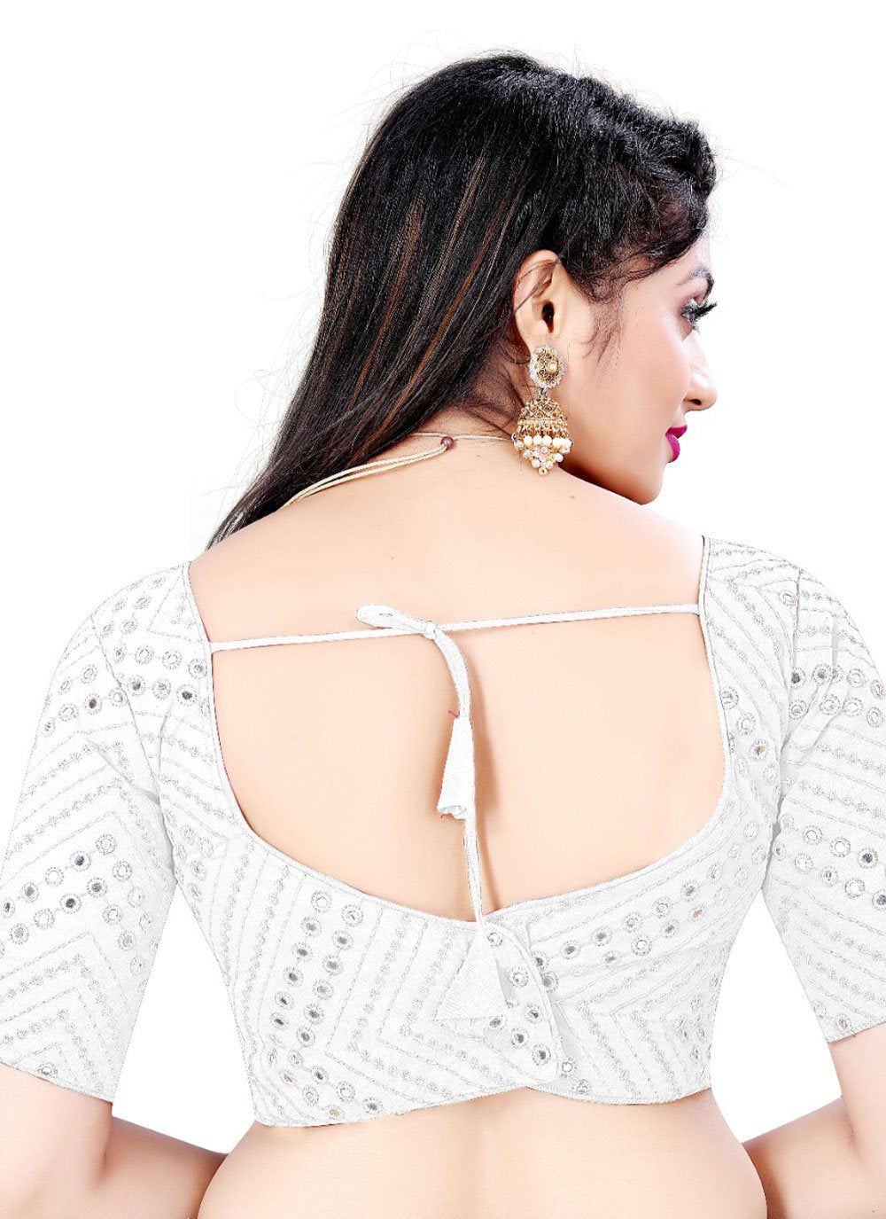 Blouse Georgette White Embroidered Blouse