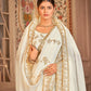 Contemporary Organza White Sequins Saree
