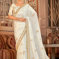 Contemporary Organza White Sequins Saree