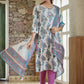 Pant Style Suit Cotton White Print Salwar Kameez