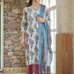 Pant Style Suit Cotton White Print Salwar Kameez