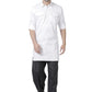 Kurta Pyjama Cotton White Plain Mens