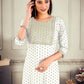 Casual Kurti Rayon White Embroidered Kurtis