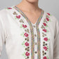 Casual Kurti Rayon Viscose White Embroidered Kurtis