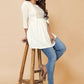 Casual Kurti Rayon White Embroidered Kurtis