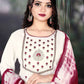 Salwar Suit Rayon White Embroidered Salwar Kameez