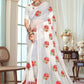 Classic Georgette White Embroidered Saree
