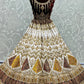 A Line Lehenga Velvet White Diamond Lehenga Choli