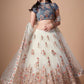 A Line Lehenga Net White Dori Work Lehenga Choli
