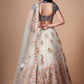 A Line Lehenga Net White Dori Work Lehenga Choli