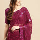 Classic Art Silk Wine Embroidered Saree
