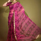 Trendy Saree Georgette Wine Patch Border Saree