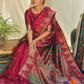 Traditional Saree Silk Wine Woven Saree