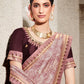 Contemporary Cotton Wine Lace Saree