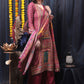 Straight Salwar Suit Muslin Wine Digital Print Salwar Kameez