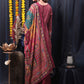 Straight Salwar Suit Muslin Wine Digital Print Salwar Kameez