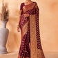 Classic Georgette Wine Weaving Saree