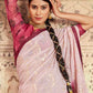 Contemporary Georgette Wine Embroidered Saree
