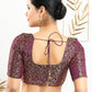 Blouse Jacquard Wine Print Blouse