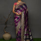 Classic Kanjivaram Silk Wine Hand Work Saree