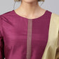 Salwar Suit Poly Silk Wine Plain Salwar Kameez