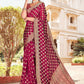 Traditional Saree Silk Wine Patch Border Saree