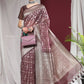 Classic Organza Silk Wine Weaving Saree