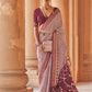 Contemporary Silk Wine Patola Print Saree