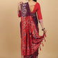 Classic Raw Silk Wine Woven Saree
