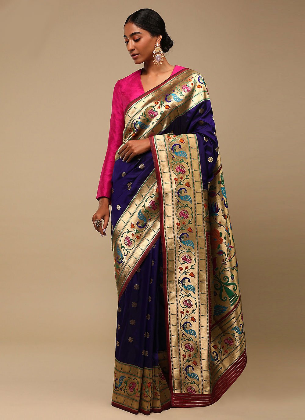 Classic Art Banarasi Silk Blue Woven Saree