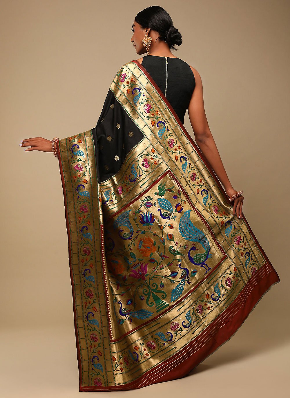 Trendy Saree Art Banarasi Silk Black Woven Saree