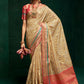 Classic Cotton Silk Beige Patch Border Saree