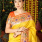 Classic Banarasi Silk Yellow Woven Saree