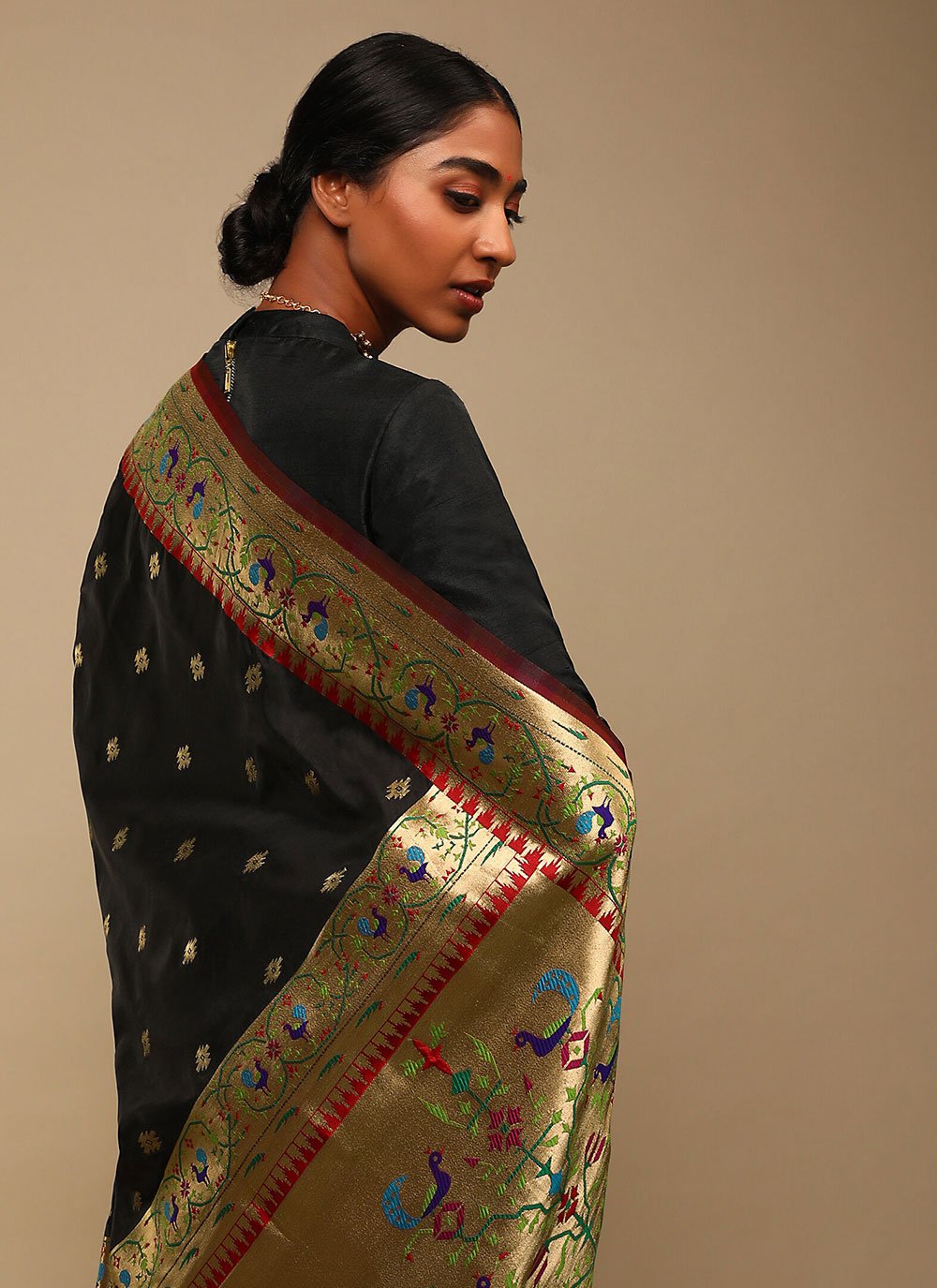 Classic Art Banarasi Silk Black Woven Saree