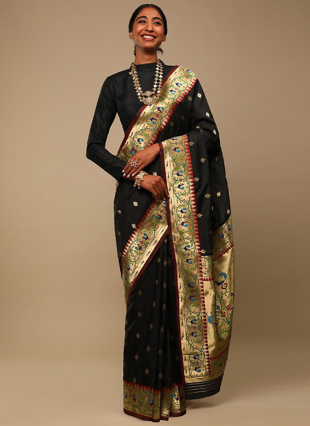 Classic Art Banarasi Silk Black Woven Saree