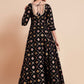 Designer Gown Art Silk Black Woven Gown