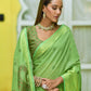Trendy Saree Cotton Green Woven Saree