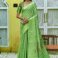 Trendy Saree Cotton Green Woven Saree