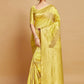 Trendy Saree Linen Yellow Woven Saree