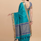 Classic Tussar Silk Firozi Woven Saree