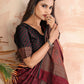 Traditional Saree Satin Silk Maroon Woven Saree