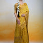 Contemporary Cotton Silk Mustard Woven Saree