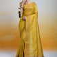 Contemporary Cotton Silk Mustard Woven Saree